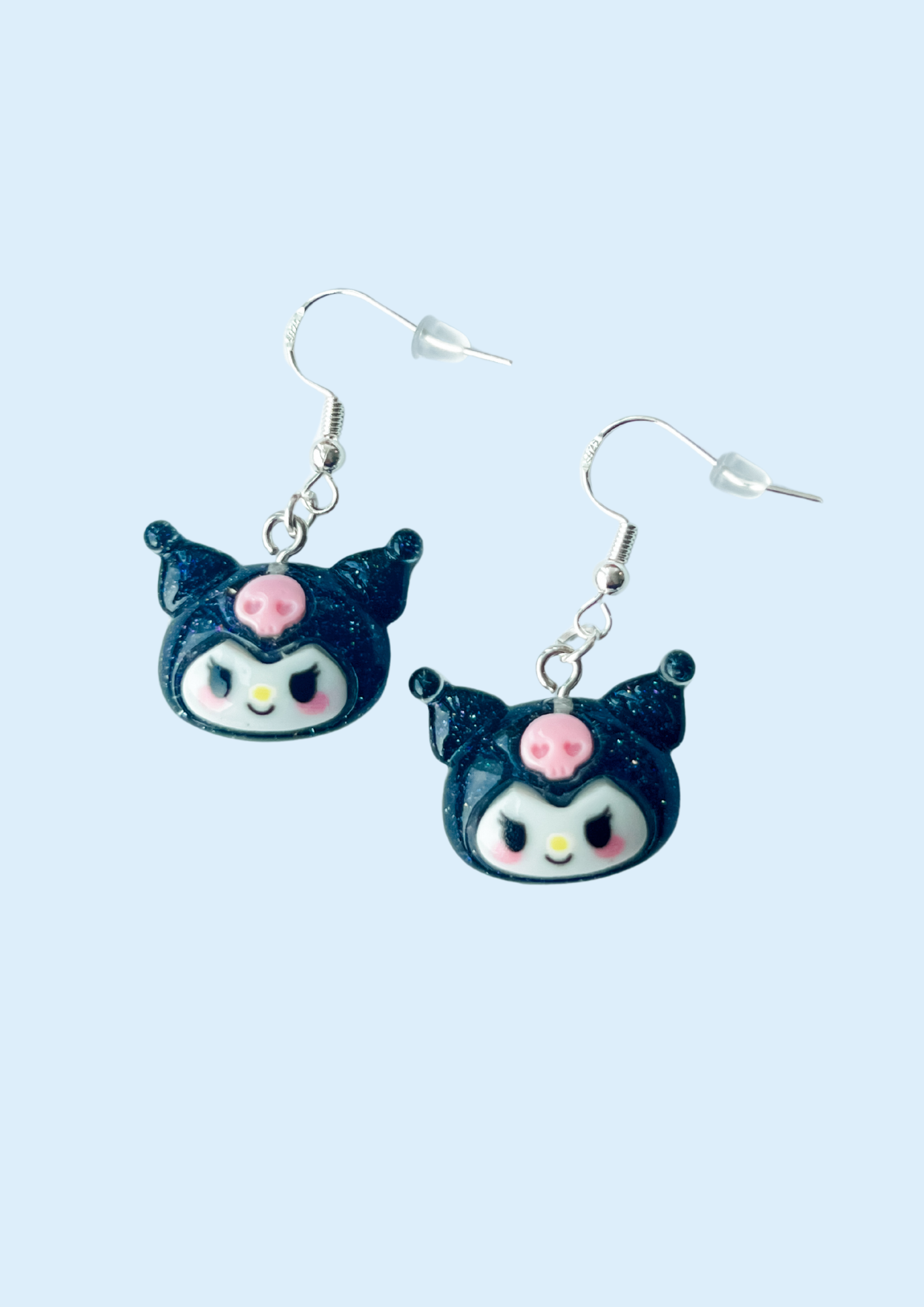 Black Kuromi Dangling Earrings